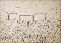 L.S. Lowry - The Sale Room (The Auction )